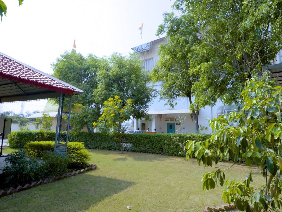 The Salus Pharmaceuticals manufacturing plant and garden in Baddi, Himachal Pradesh